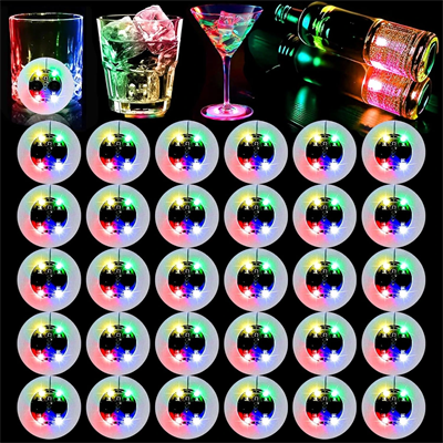 Işıklı Yapışkanlı Bardak Altı Aparatı Ledli 3 Modlu 6 Cm Çap 1 Adet