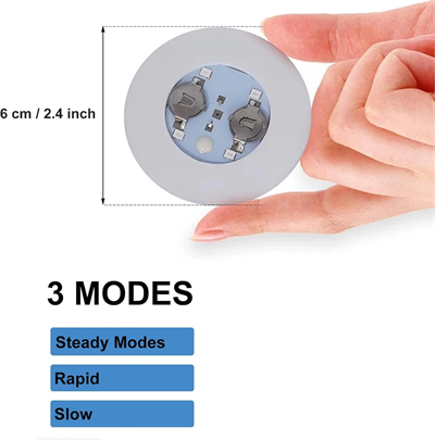 Işıklı Yapışkanlı Bardak Altı Aparatı Ledli 3 Fonksiyonlu 6 Cm Çap Bx40