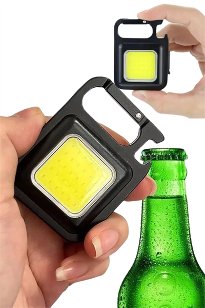 Işıldak USB Şarjlı Cep El Feneri Taşınabilir Mini Led Işık Çok Fonksiyonlu