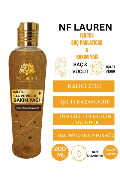 Işıltılı Saç Parlatıcısı Ve Bakım Yağı 200 ml