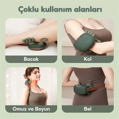 Isıtıcılı Güçlü Masaj Aleti - El Hissiyatı - Şarjlı - 3 Farklı Hız Kademesi