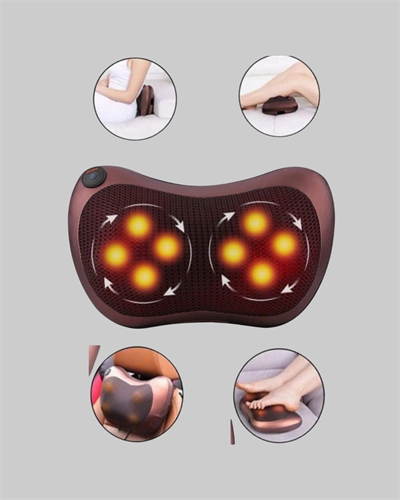 Isıtma Özellikli Derin Yoğurma Masaj Yastığı Priz & Çakmak Girişli