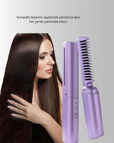 Isıtmalı Saç Düzleştirici Fırça – Kablosuz ve Hafif Tasarım