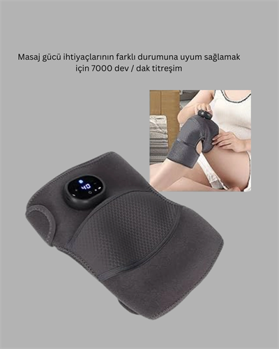 Isıtmalı Titreşimli Diz Masaj Cihazı 3D Rezonans Teknolojili