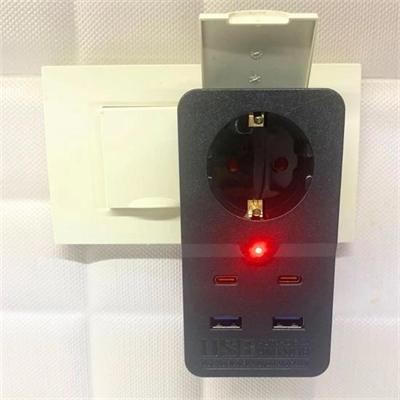 Isıya Dayanıklı Termal Akım Korumalı 1 Priz Girişli 2 Usb Girişli 2 Type-c Girişli Pirz Bx40