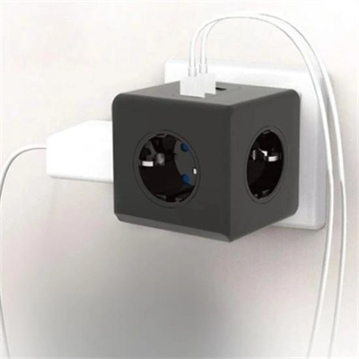 Isıya Dayanıklı Termal Akım Korumalı Ve Çocuk Korumalı 3 Priz Girişli 3 Usb Girişli Küp Priz Bx40