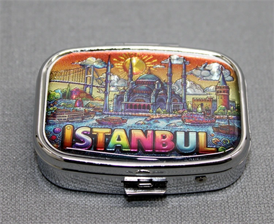 İstanbul Temalı İlaç Kutusu Anahtarlık Alk4371