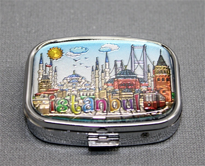 İstanbul Temalı İlaç Kutusu Anahtarlık Alk4050