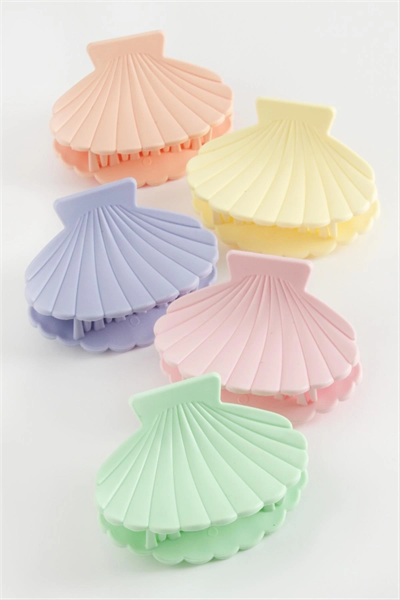 İstiridye Renkli Mandal Toka 6 cm
