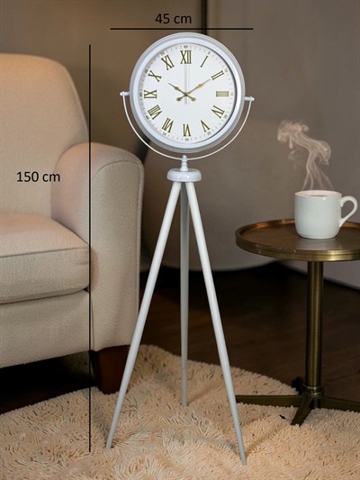 Ivory Beyaz Tripod Ayaklı Saat