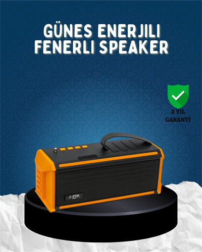 J-IPOX P520 Bluetooth Hoparlör 8W Güçlü Ses Solar Şarj FM Radyo