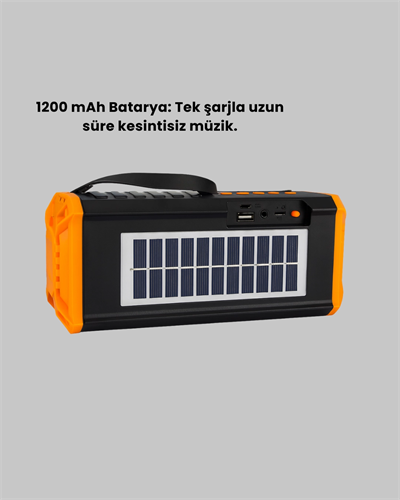 J-IPOX P520 Bluetooth Hoparlör 8W Güçlü Ses Solar Şarj FM Radyo