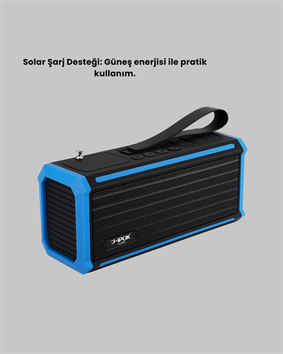 J-IPOX P520 Solar Enerjili Bluetooth Hoparlör FM Radyolu 8W Ses