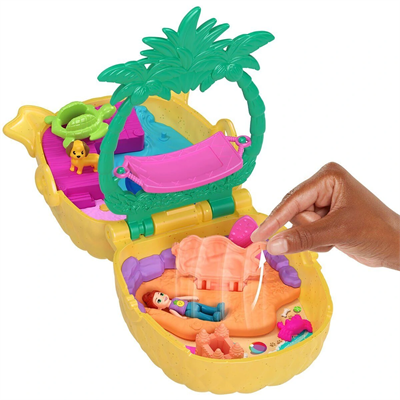 JFV00 Polly Pocket Ananas Köpekçik Plajı Mini Oyun Seti