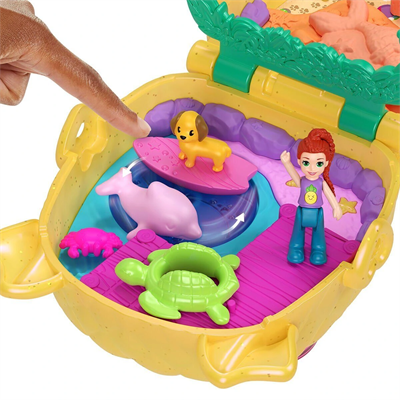 JFV00 Polly Pocket Ananas Köpekçik Plajı Mini Oyun Seti