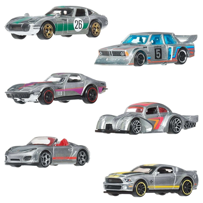 JLB26 Hot Wheels Zamac Temalı 6lı Araç Paketi 1:64