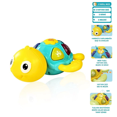 JLG-855-100A IŞIKLI VE MÜZİKLİ KAPLUMBAĞA -VRD