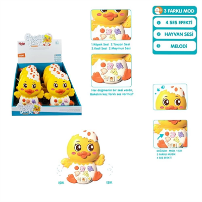 JLG-855-144A IŞIKLI VE MÜZİKLİ ÖRDEK BEBEK -VRD