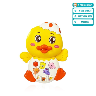 JLG-855-144A IŞIKLI VE MÜZİKLİ ÖRDEK BEBEK -VRD