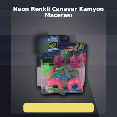 JMV39 Neon Renkli 1:64 Ölçek Canavar Kamyon Monster Trucks Smashers Araç