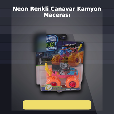 JMV39 Neon Renkli 1:64 Ölçek Canavar Kamyon Monster Trucks Smashers Araç