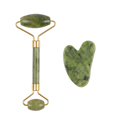 Jade Roller Gua Sha Taşı Seti