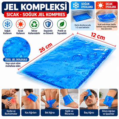 Jel Kompres - Sıcak ve Soğuk Kullanım - Buz Termojel
