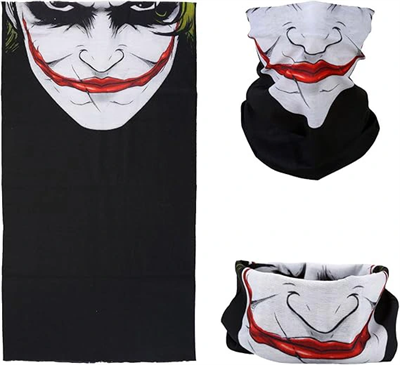 Joker Desenli Çok Amaçlı Buff – Yüz, Boyun ve Bandana Maskesi 5 No