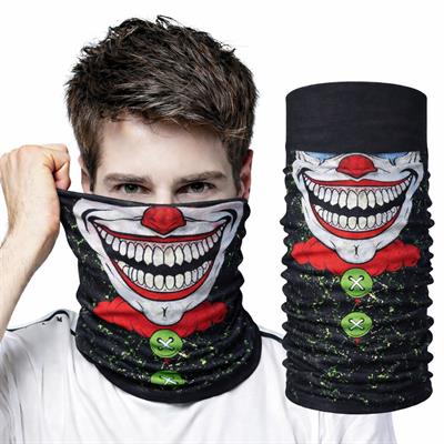 Joker Yüz Baskılı Baf Bandana - Çok Amaçlı Boyunluk Bandana 2 No (3936)