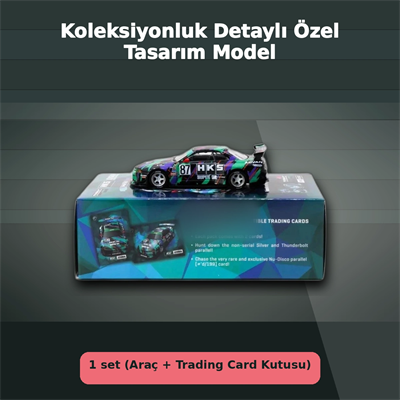 Jon Sibal Tasarımı 1/64 Ölçekli Nissan Skyline R32 Widebody HKS Setli Model Araba - Eco Lounge