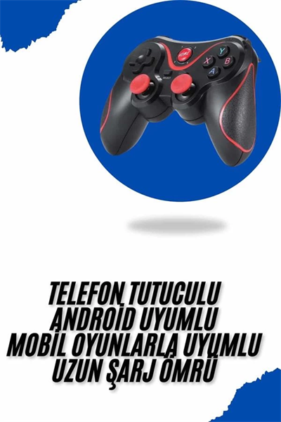 Joystik Gamepad Bluetooth Telefon Tutucu Oyun Kolu Telefon Android Uyumlu