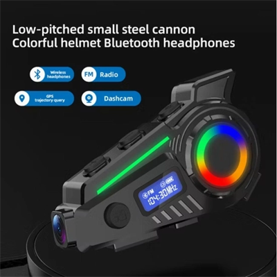 K19 Kameralı Motosiklet Kask Bluetooth Kulaklık Su Geçirmez Intercom Radyolu Hafıza Kartlı