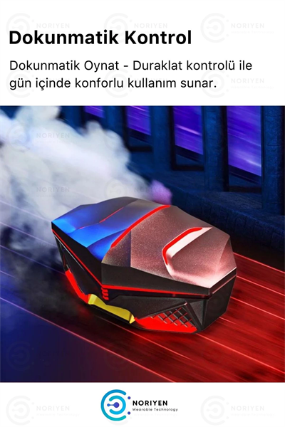 K98 Pro Oyuncu HD Ses Mikrofonlu Işıklı Metal Kasa iOS Android Uyumlu Bluetooth Kablosuz Kulaklık