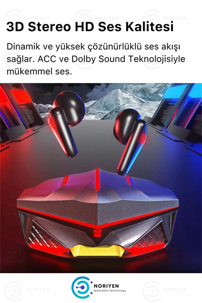 K98 Pro Oyuncu HD Ses Mikrofonlu Işıklı Metal Kasa iOS Android Uyumlu Bluetooth Kablosuz Kulaklık