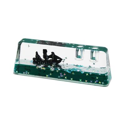 KALEMLİKLİ YEŞİL SU -YILDIZLI D.GEN MİKA YÜZEN BATMAYAN GEMİ DEKORATİF AKVARYUM 5X14X2.5-3.5CM (3936)