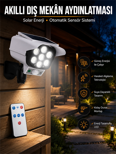 KAMERA GÖRÜNÜMLÜ SOLAR LAMBA