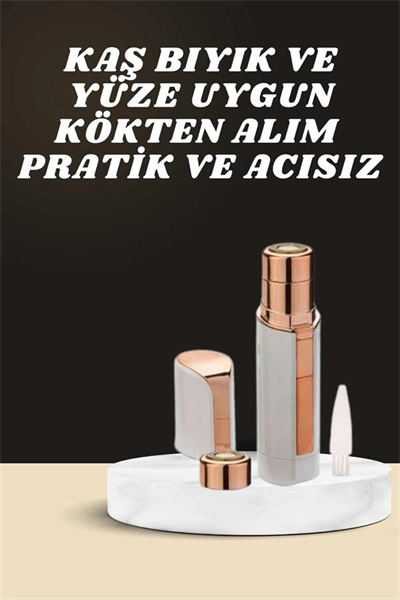 KAŞ BIYIK VE YÜZ EPİLASYON ALETİ VE TİTREŞİMLİ YÜZ TEMİZLEME MASAJ ALETİ İKİLİ SET