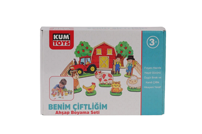 KM5898 KUMTOYS BENİM ÇİFTLİĞİM AHŞAP BOYAMA SETİ