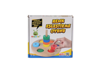 KR136 WOODOY RENKLİ HALKA EŞLEŞTİRME OYUNU