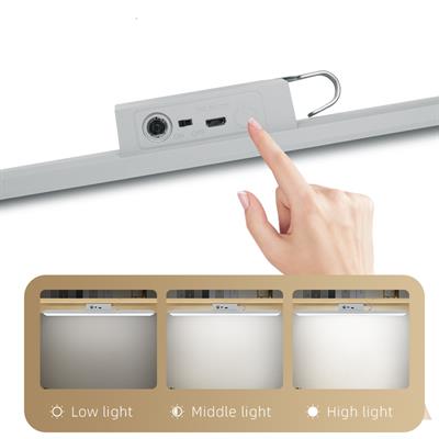 KUMANDALI - ZAMAN - IŞIK GÜCÜ AYARLI METAL ASKILI - USB ŞARJLI LAMBA FENER 20SMD LED (3936)