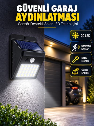 Kablo Gerektirmeyen Solar LED Bahçe ve Veranda Işığı Yeni Nesil