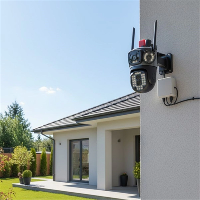 Kablolu Akıllı Güvenlik Kamerası – 4 Kameralı Çok Lensli, 360° Ptz Hareketli, Çift Antenli, Gece Görüşlü, Dış Mekan Ip Kamera Bx40