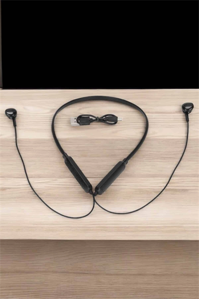 Kablolu Boyun Askılı Dijital Göstergeli Bluetooth Kulaklığı 60 Saat