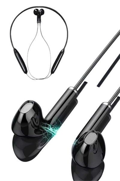 Kablolu Kulak İçi Bluetooth Kulaklık 60 Saat ANC Özellikli Boyun Bantlı