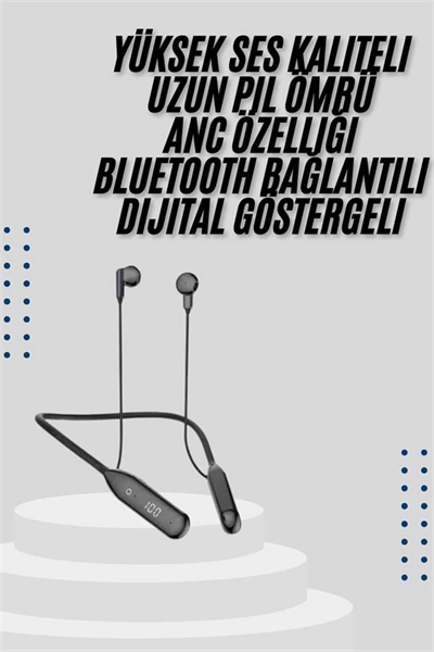 Kablolu Kulak İçi Bluetooth Kulaklık 60 Saat ANC Özellikli Boyun Bantlı