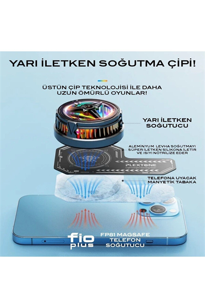 Kablolu Telefon Soğutucu Fan ve Alüminyum Radyatör ile Mobil Oyun Performansı İçin Soğutma Aksesuarı