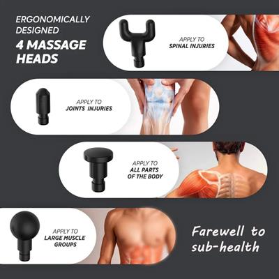 Kablosuz Adaptörlü Masaj Tabancası – Şarjlı Masaj Tabancası KH-320 (3936)