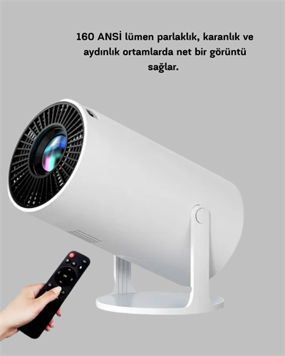 Kablosuz Bağlantılı Full HD Ev Sinema Projeksiyonu 160 ANSI Lümen