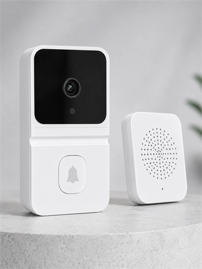 Kablosuz Beyaz Akıllı Kapı Zili Wi-Fi Bağlantılı HD Kameralı Ev Güvenlik Sistemi