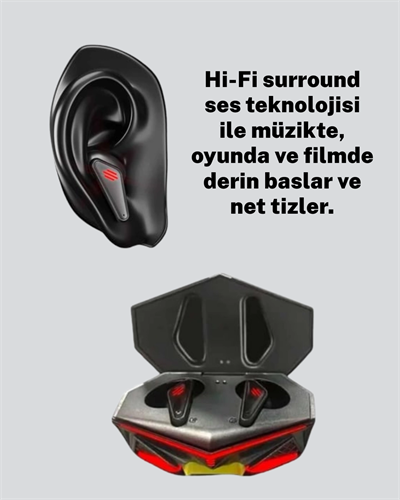 Kablosuz Bluetooth 5.0 Metal Kasa Gaming Kulaklık